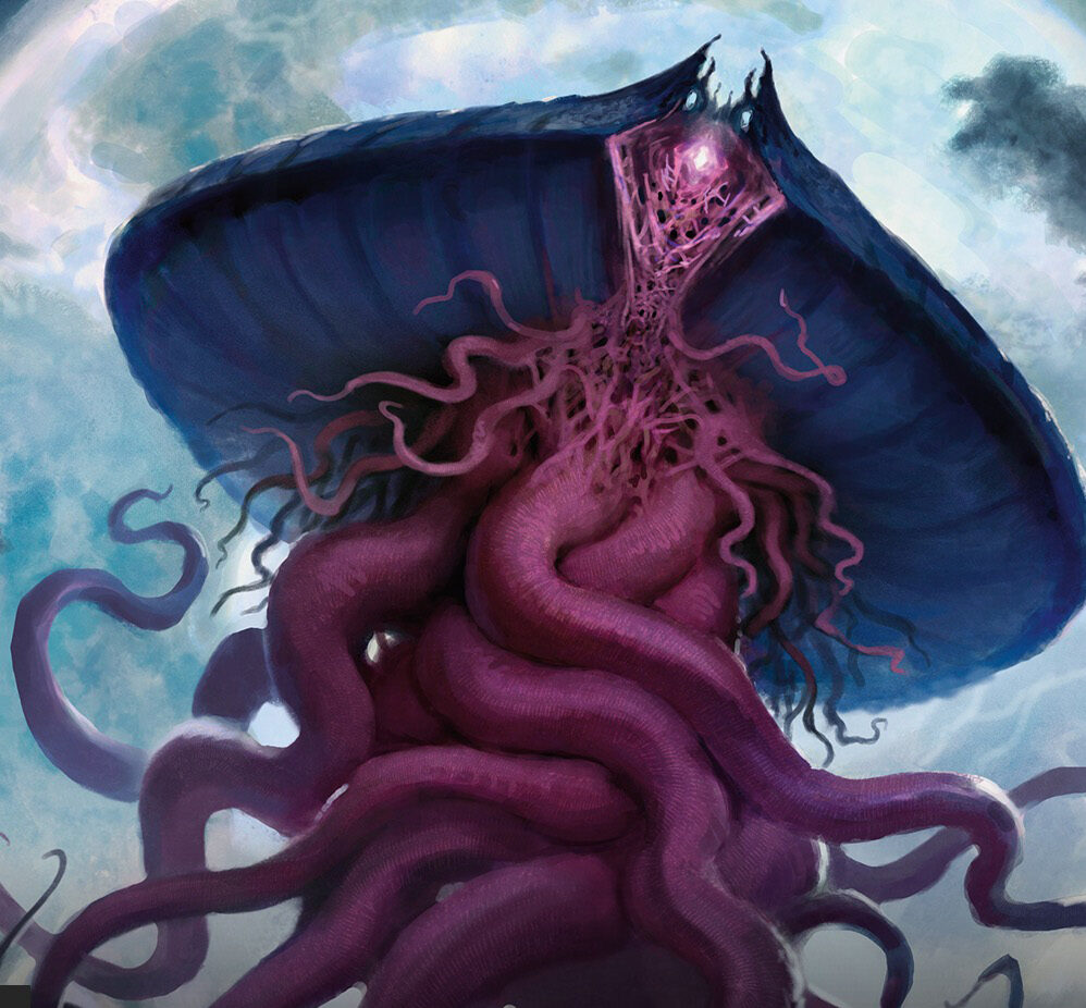 The full art for Emrakul, the World Anew from Modern Horizons 3. Illustrated by Brent Holowell.